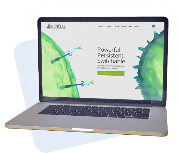 AvenCell Website Design Graphic
